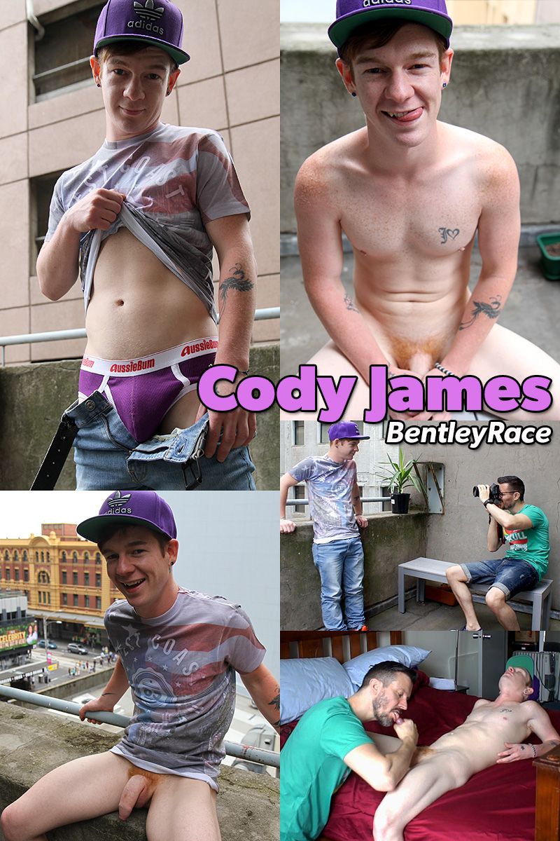 Red haired Cody James strokes his dick at Bentley Race